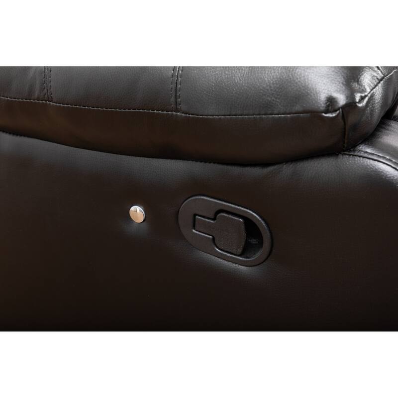 Donivi LED Faux Leather Reclining Sectional With Speakers