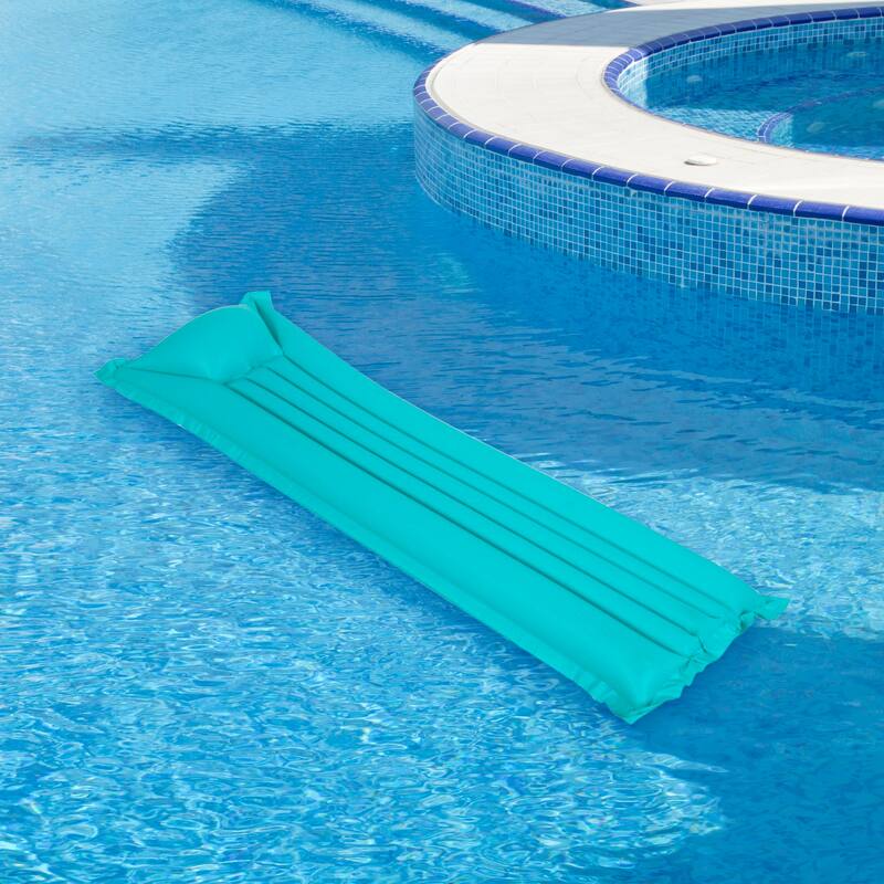 Inflatable Swimming Pool Raft Float - 72" - Teal Blue