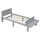 preview thumbnail 19 of 24, Modern Twin Bed with Footboard Bench Ideal for Any Youthful Bedroom