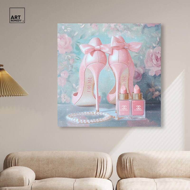 Love Dainty Heels Canvas by Art Remedy, Gallery Wrapped