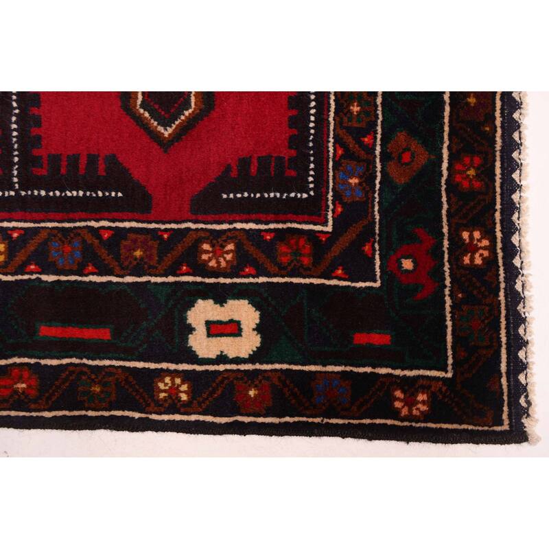 ECARPETGALLERY Hand-knotted Teimani Red Wool Rug - 3'7 x 6'7