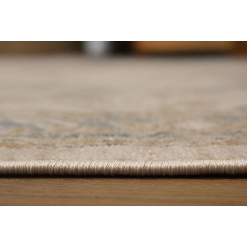 ECARPETGALLERY Machine Woven Katie Ivory Area Rug