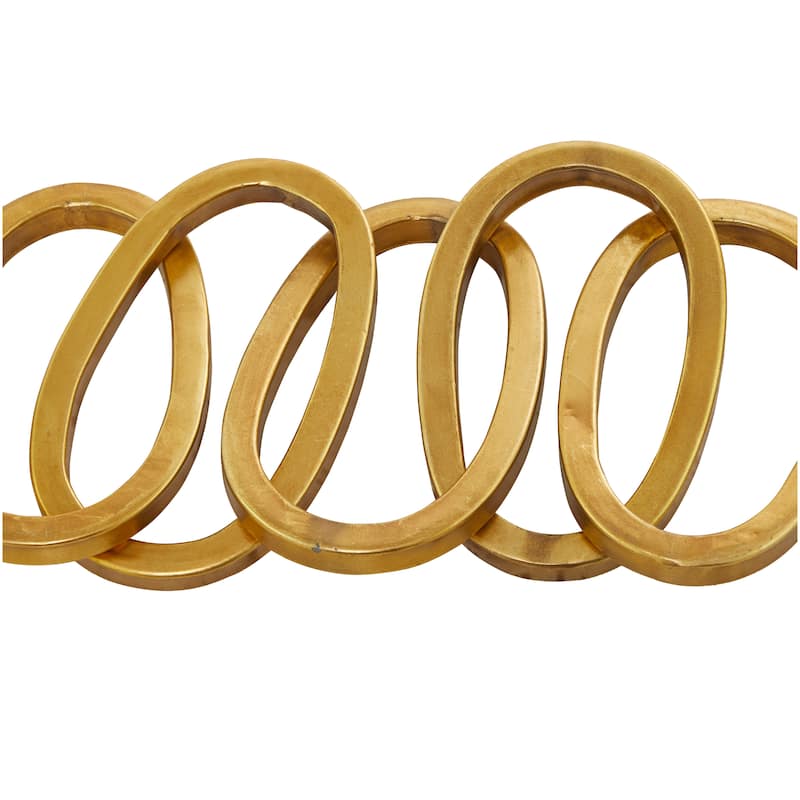 CosmoLiving by Cosmopolitan Artistic Metal Chain Sculpture - Gold or Black