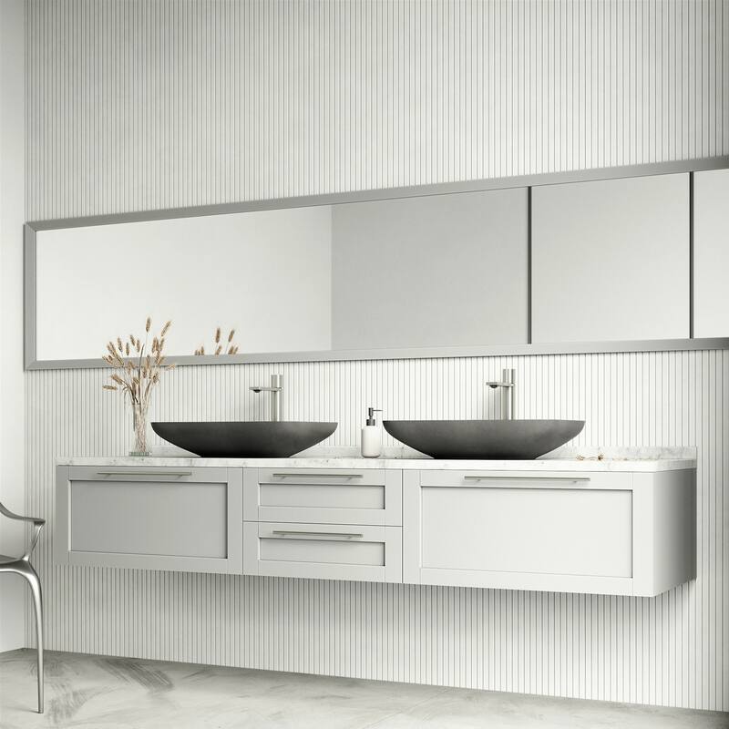 Vigo Concreto Stone 14-9/16" Rectangular Concreto Stone Vessel