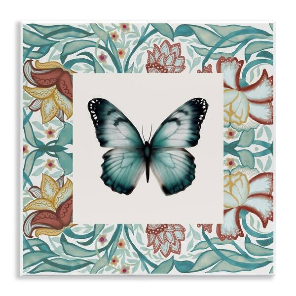Stupell Blue Toned Baroque Butterfly Wall Plaque Design By Elizabeth ...