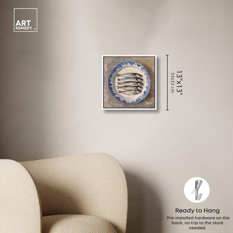 Sardines Still Life Canvas by Art Remedy