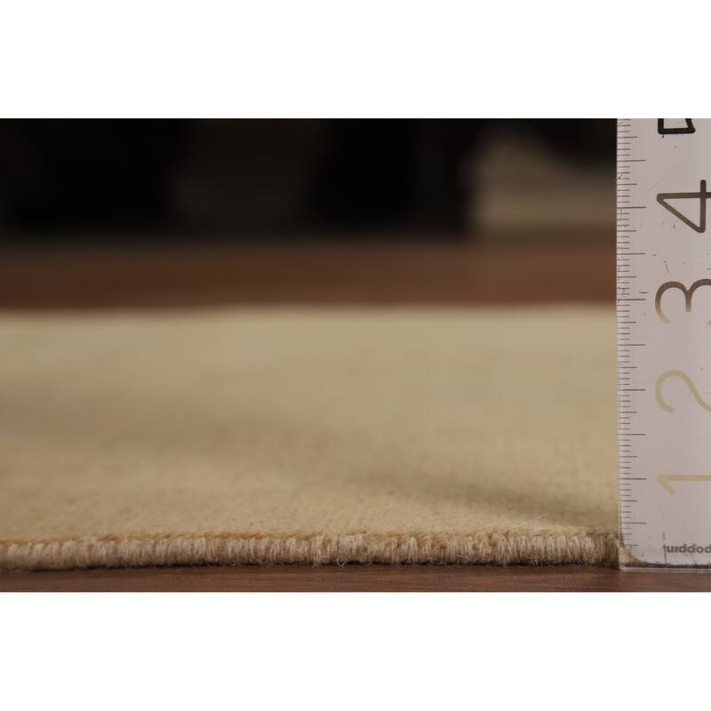 Solid Gabbeh Oriental Foyer Rug Handmade Wool Carpet - 3'3"x 4'11"