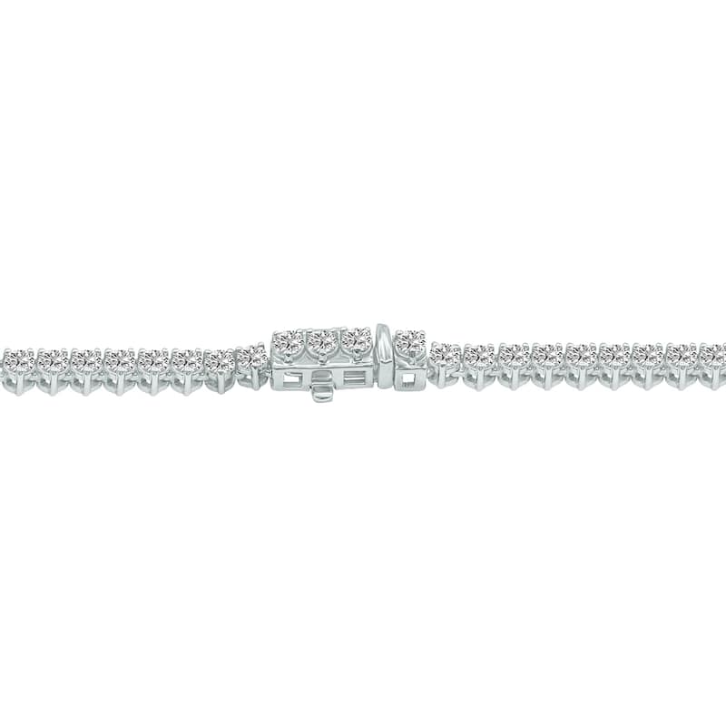 Marquee 25 Carat TW Graduated Lab Grown Diamond Tennis Necklace in 14K White Gold