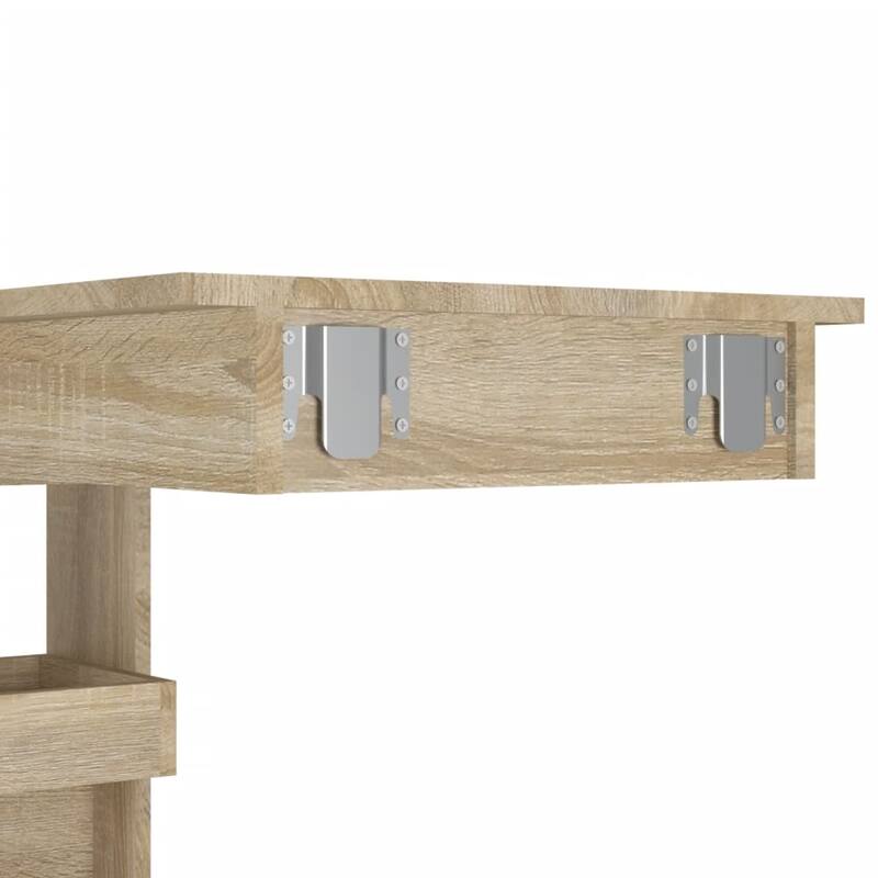 vidaXL Wall Bar Table Kitchen Bar Dining Table Computer Desk Engineered Wood - 40.2" x 17.7" x 40.7"