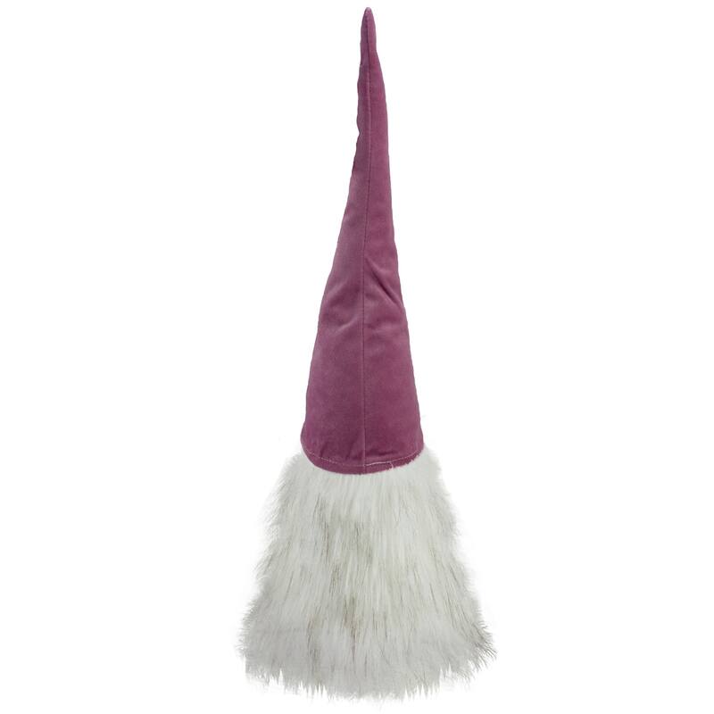 17" Mauve Battery Operated Lighted Gnome Christmas Decoration