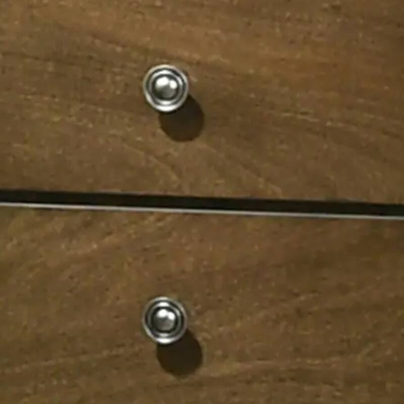 Rouk 24 Inch 2 Drawer Nightstand, Transitional, Walnut Brown Solid Wood