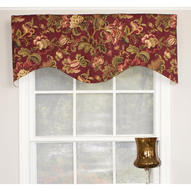 RLF Home Noblesse Cornice Window Valance 2 Colors Available - Red