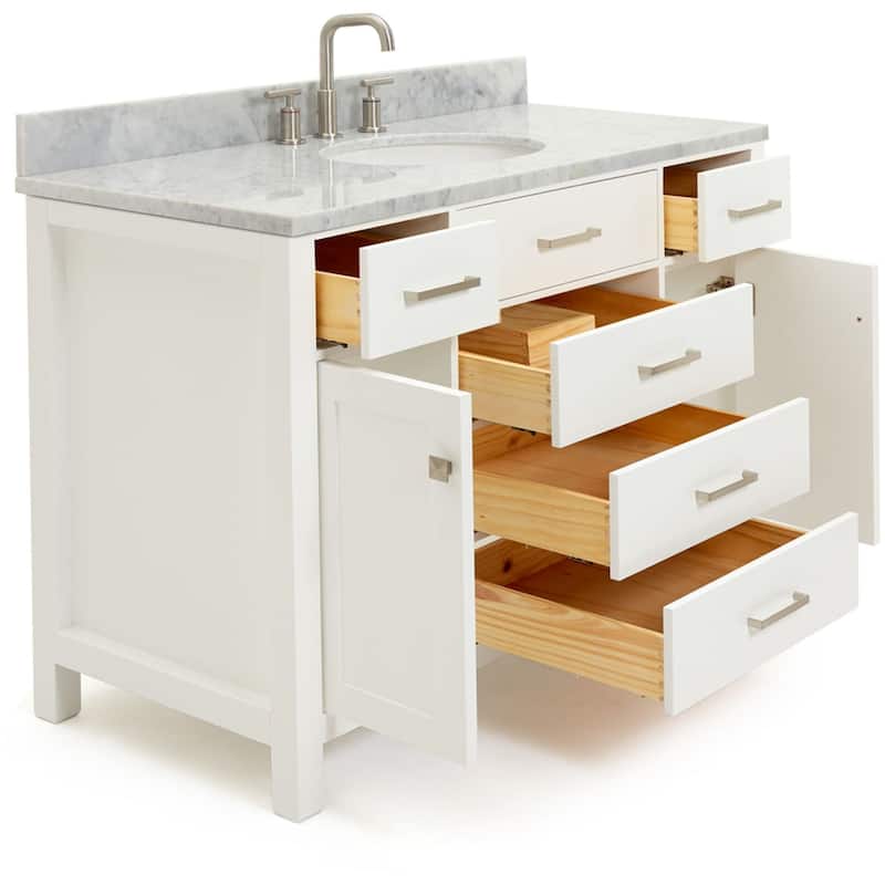 Ariel H049SCW2OVO Bristol 49" Free Standing Single Oval Basin Vanity