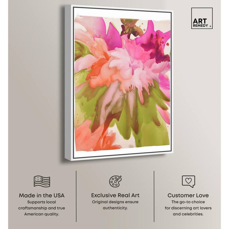 Vibrant Fluidity Floral IV Canvas by Art Remedy