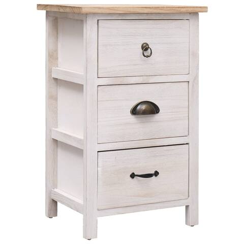Side Cabinet 13.8"x9.8"x22.4" Paulownia Wood