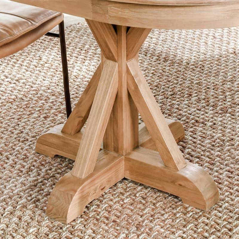 Maxwell Oval Pine Wood Dining Table by Kosas Home