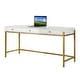 preview thumbnail 10 of 10, Tanisha Writing Desk with Drawers for The Office