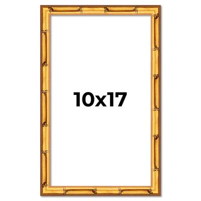 10x17 Frame Gold Bamboo Picture Frame Modern Photo Frame Includes UV Acrylic Shatter Guard Front Acid Free Foam Backing Board