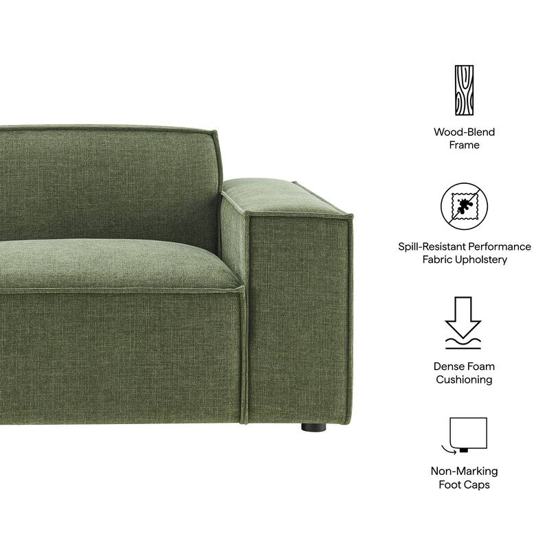 Restore Performance Fabric Upholstered Right-Facing Modular Lounge Chair