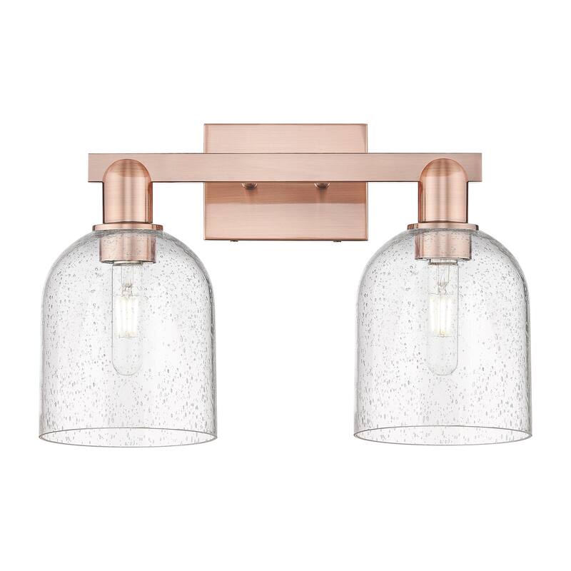 Innovations Lighting 716-2W-12-17 Bella Vanity Bella 2 Light 17" Wide - Antique Copper / Seedy