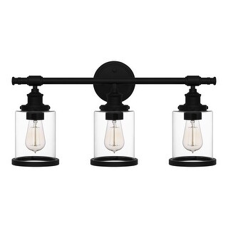 Adelyn 3-Light Matte Black Bath Light - Matte Black