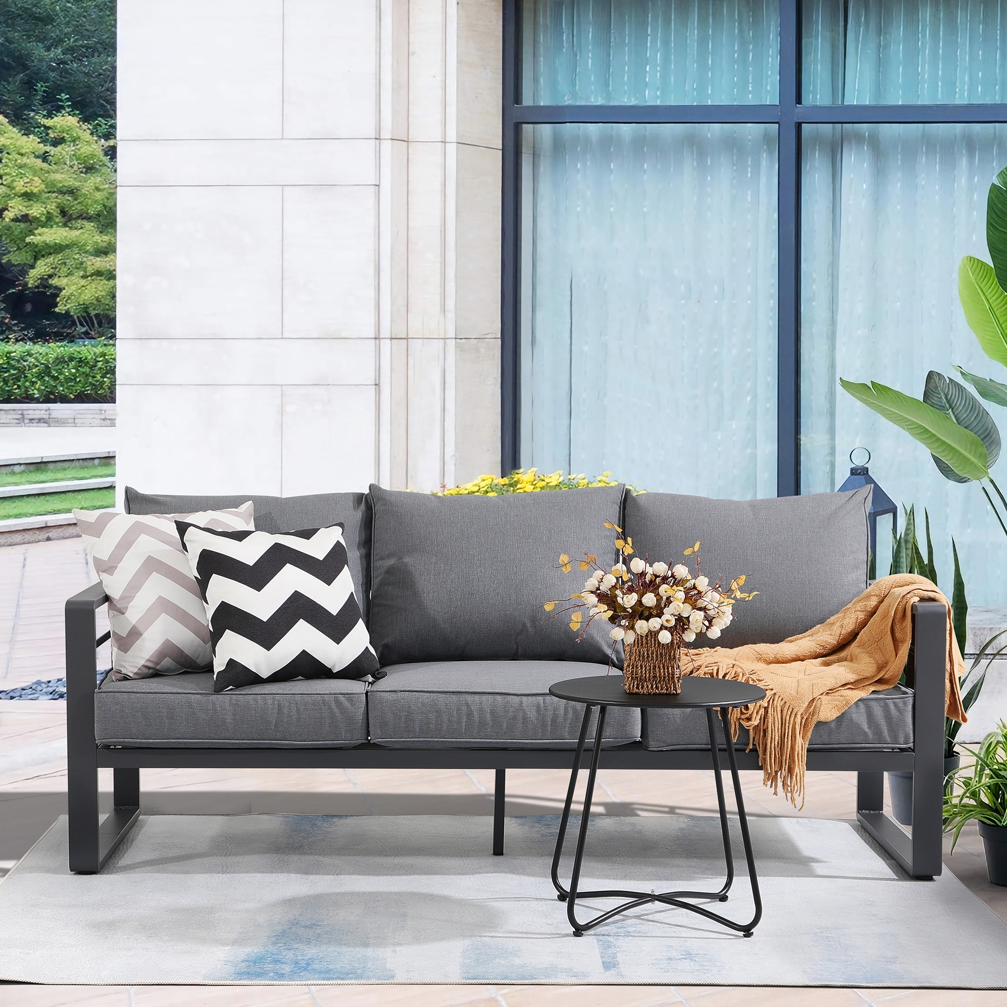 New Heights Huxley Woven Rope Outdoor Loveseat - Bed Bath & Beyond