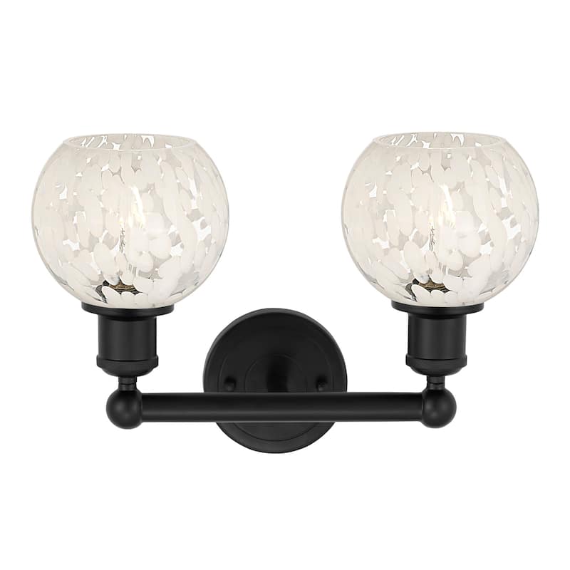 Innovations Lighting 616-2W 10 15 White Mouchette Vanity White