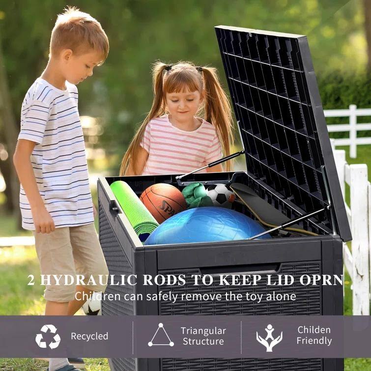 260 Gallon Large Resin Waterproof Outdoor Storage Box