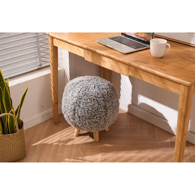 Contemporary Upholstered Vanity Chair Ottoman