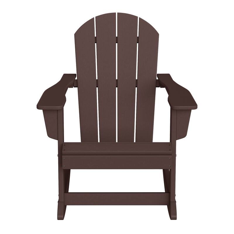 Laguna Hdpe All Weather Outdoor Patio Rocking Chairs With Side Table (3-Piece Set)