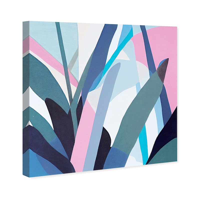 Wynwood Studio Canvas Abstract Aromatic Azure 1 Blue and Tropical Wall Art Canvas Print