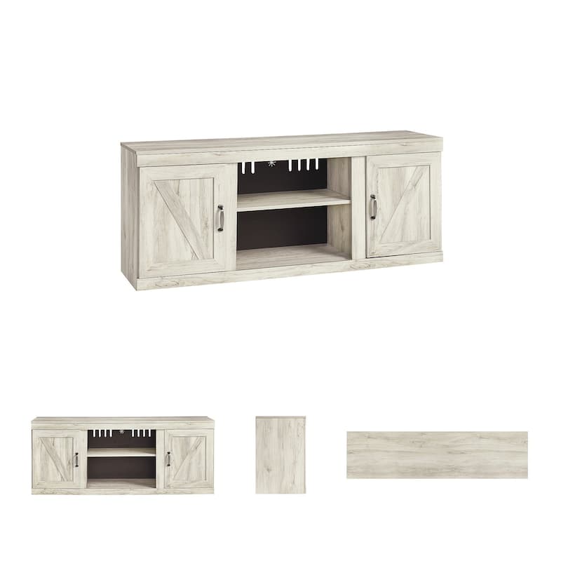 Signature Design by Ashley Wynnlow Weathered Woodgrain 60-inch TV Stand