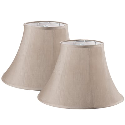Pyramid Brown/Green Round Bell Stretched Spider Fitting Lamp Shades 8"x16"x12"(2-Pack) - N/A