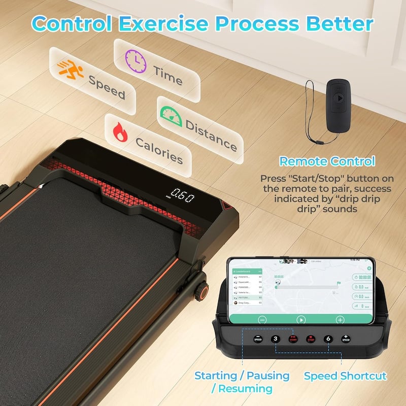 3 in 1 Folding Treadmill Under Desk Walking Pad