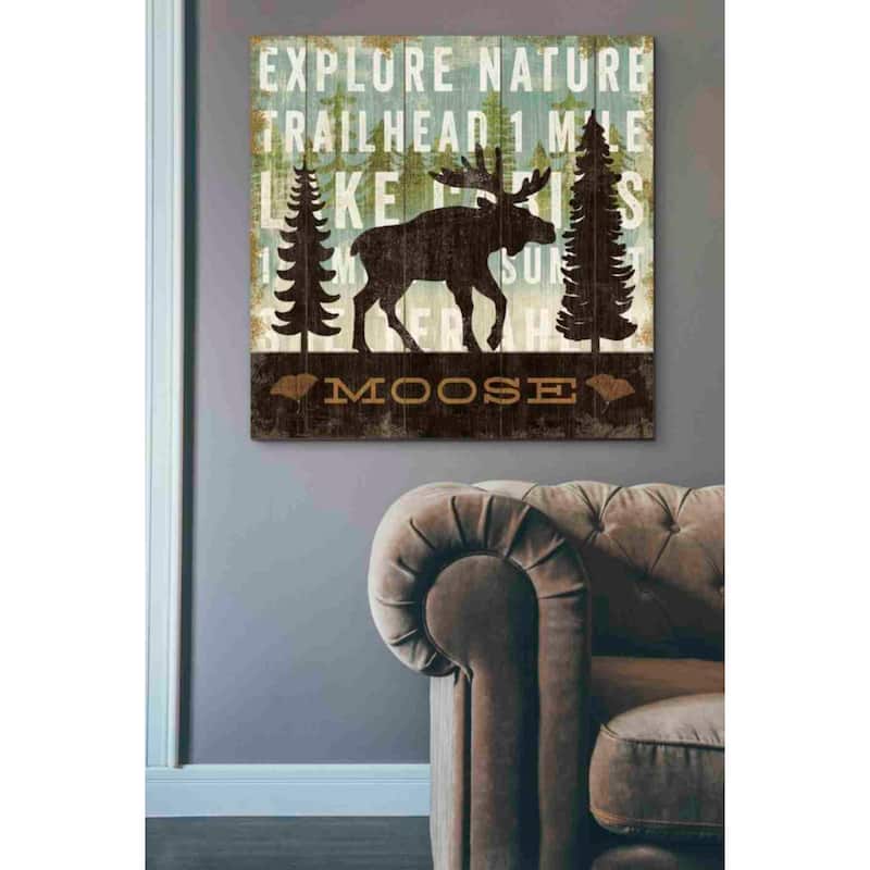 Epic Graffiti 'Simple Living Moose' by Michael Mullan, Canvas Wall Art