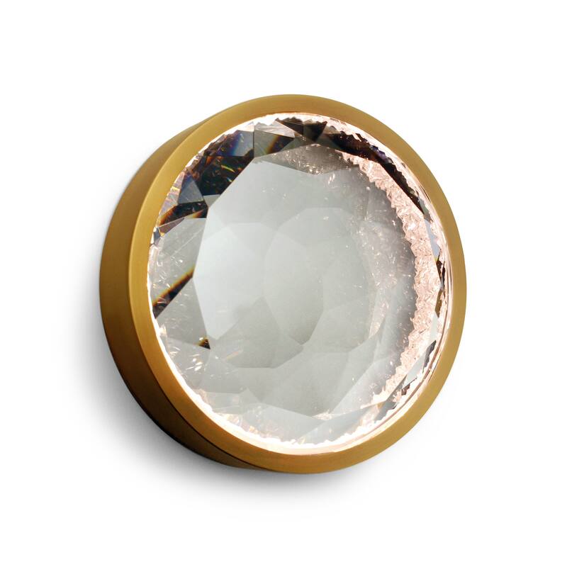 Studio M SM24851 Medallion 8" Tall LED Wall Sconce with Crystal Shade