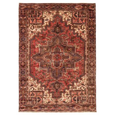 ECARPETGALLERY Hand-knotted Sarabi Red Wool Rug - 7'9 x 11'0