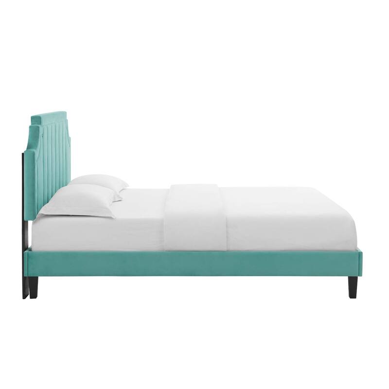 Sienna Performance Velvet Twin Platform Bed