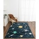 preview thumbnail 3 of 5, Kids Collection Interstellar Adventure Space Themed Area Rug