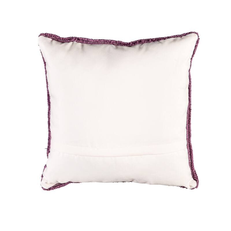 Indoor/Outdoor Bluebird Hooked Polypropylene Throw Pillow 18"x18"