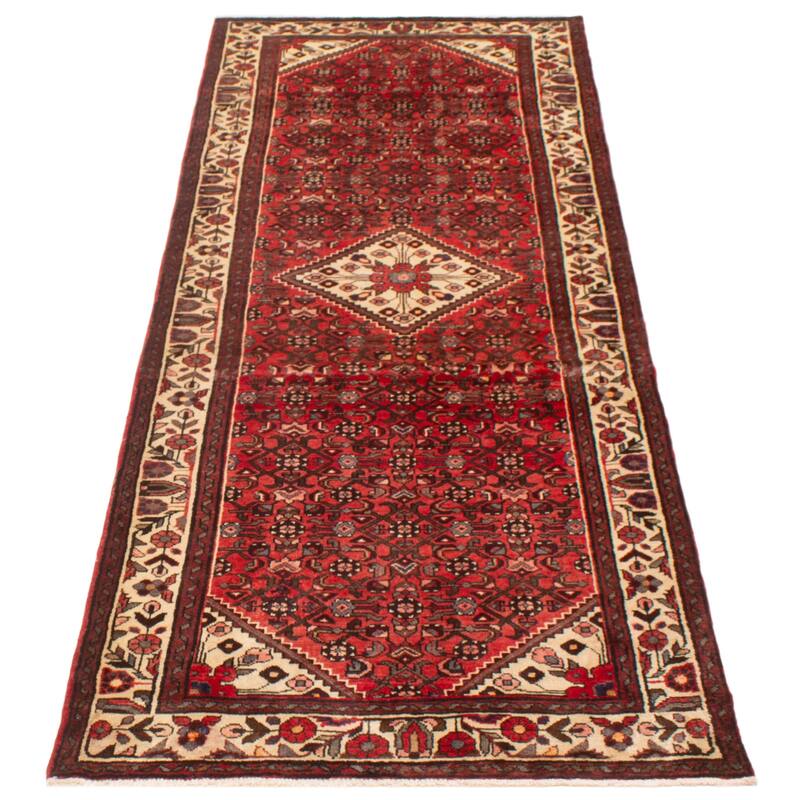ECARPETGALLERY Hand-knotted Andelz Red Wool Rug - 3'8 x 10'3