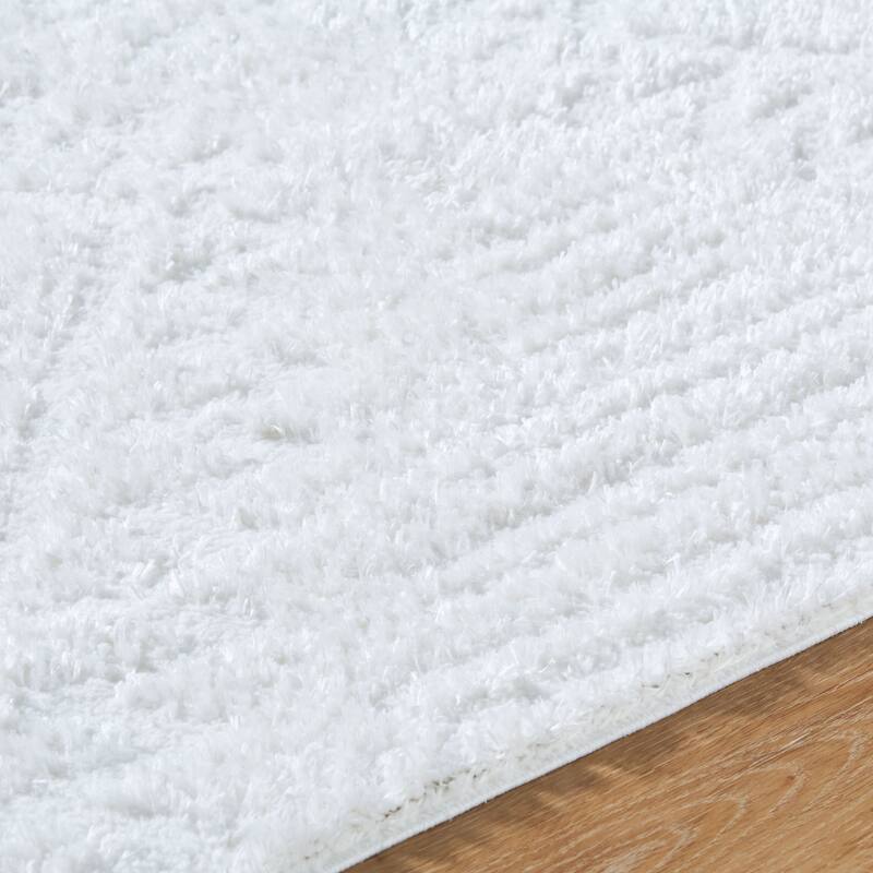 Livabliss Nomadic Boho Diamond Plush Area Rug