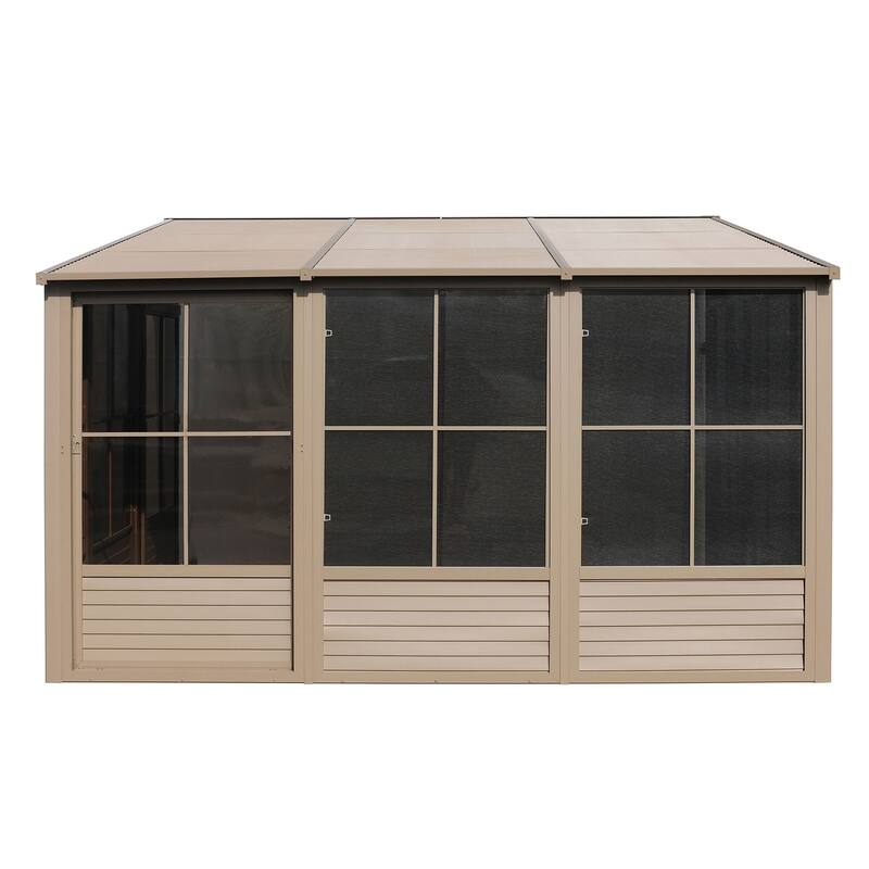 Florence - Wall Mounted Solarium 10x12 Metal Roof