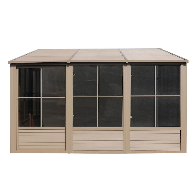 Florence - Wall Mounted Solarium 10x16 Metal Roof