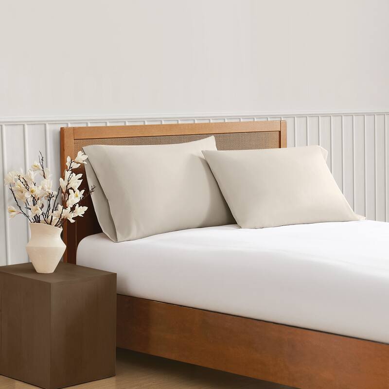 Truly Soft Green Recycled Pillowcase Pair - King - Beige