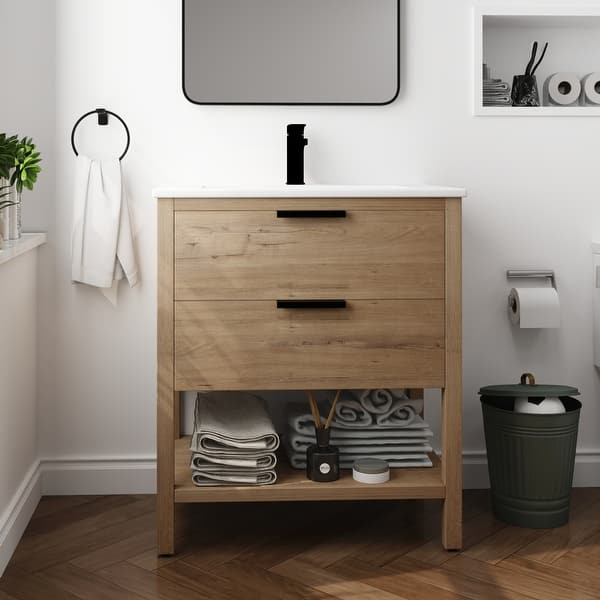 Beingnext Bathroom Vanity with Sink 30 Inch, Single Sink Freestanding
