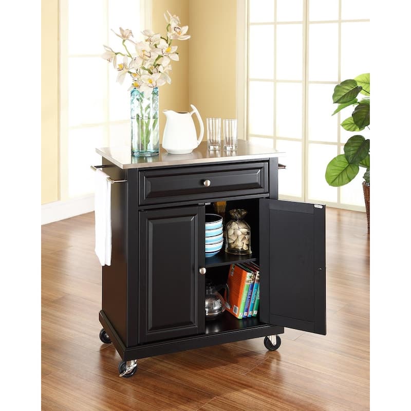 Kitchen Island Cart with Granite Top & Casters - Mobile Kitchen Storage Island - Modern Kitchen Island
