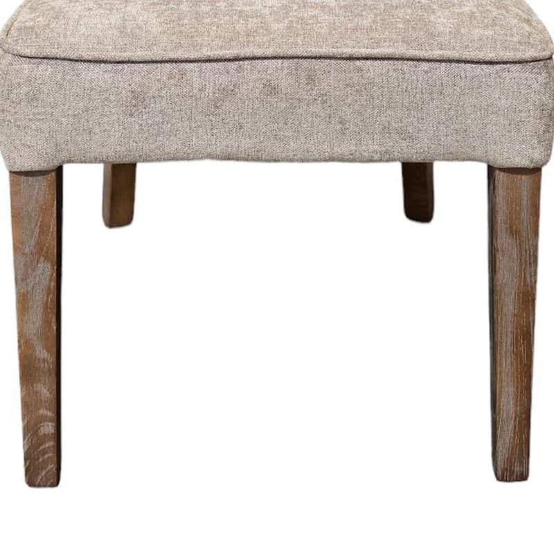 Rea Dining Side Chair Set of 2, Taupe, Classic Graywash Solid Wood