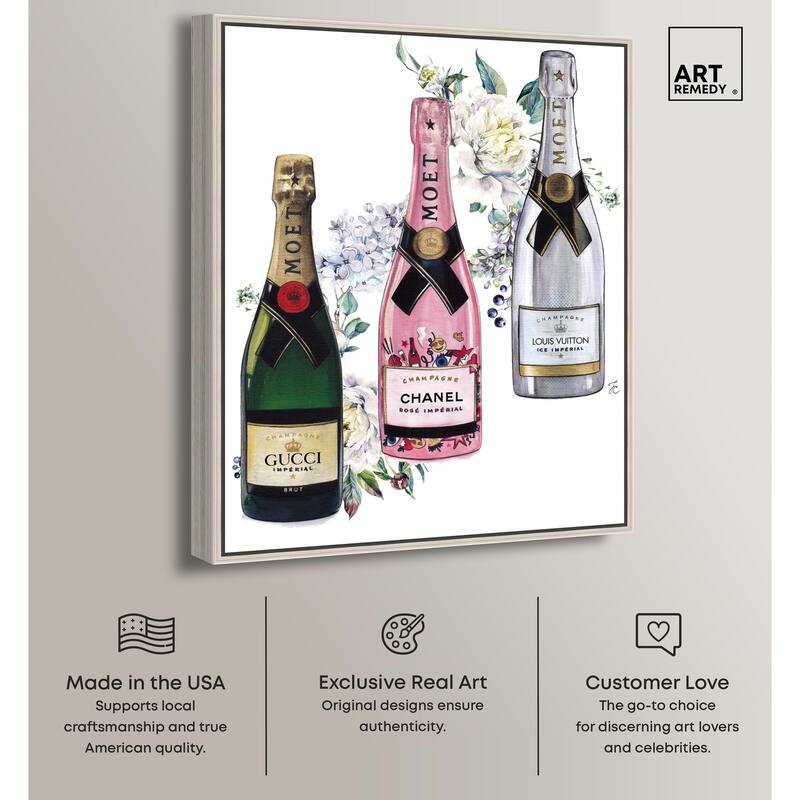 Doll Memories - Champagne Floral Canvas by Art Remedy