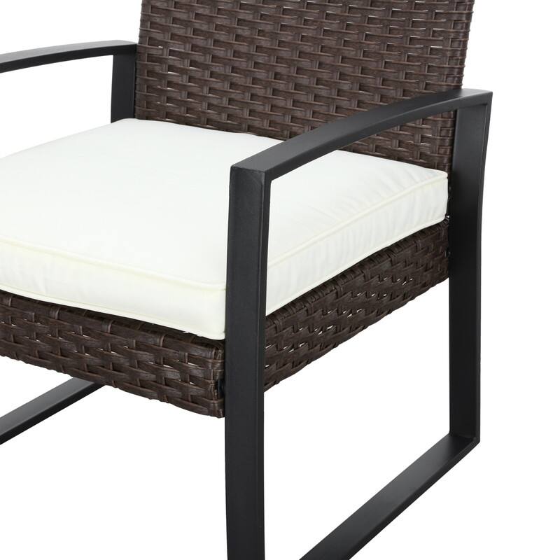 Patio Festival 5Piece Outdoor Wicker Conversation Set with Ottomans